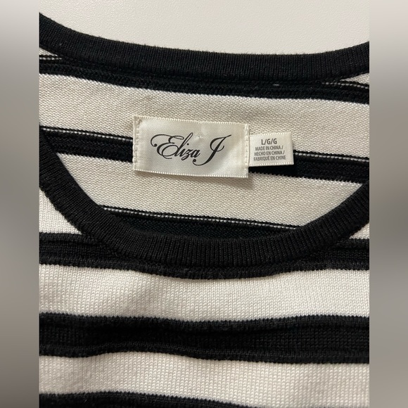 Eliza J striped sweater dress sz L - Picture 5 of 8